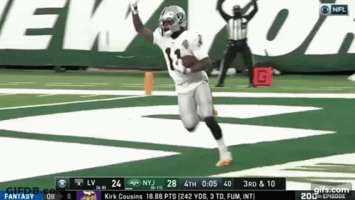Football Player Number 13 Running On Field GIF