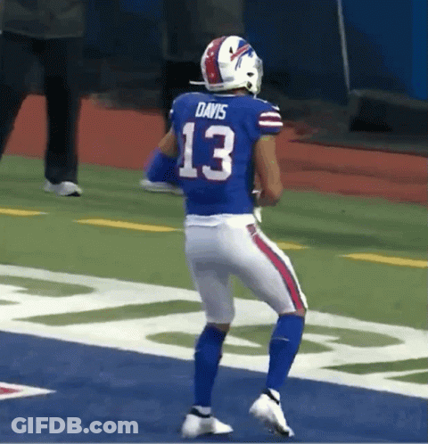 Football Player Number 13 Running On Field GIF