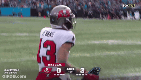 Football Player Number 13 Running On Field GIF