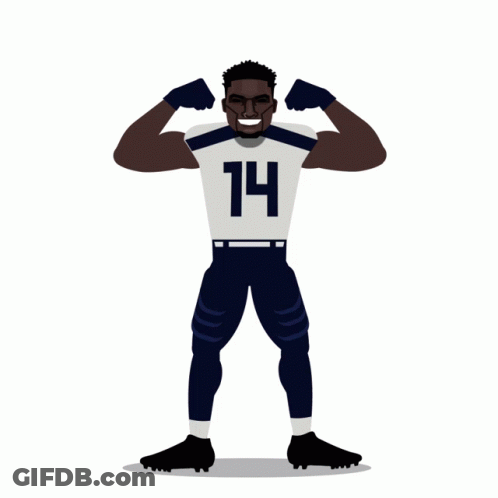 Football Player Number 14 GIF