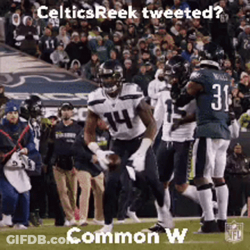 Football Player Number 14 Running GIF