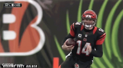 Football Player Number 14 Running With Ball GIF