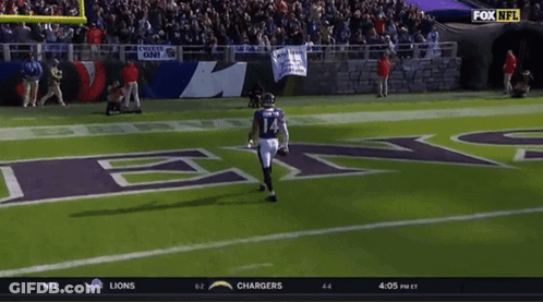 Football Player Number 14 With Helmet GIF