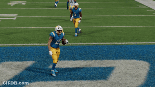 Football Player Number 15 Catching Ball GIF