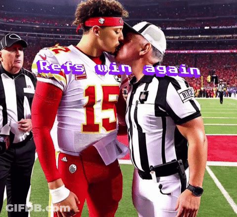 Football Player Number 15 Kissing Referee GIF