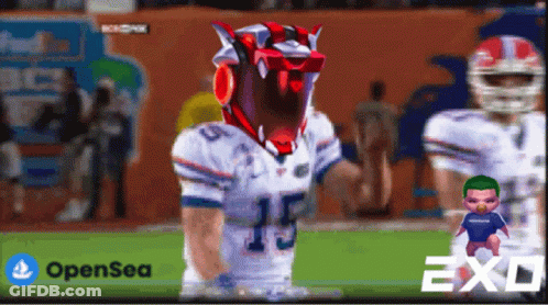 Football Player Number 15 On Field GIF