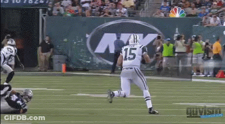 Football Player Number 15 Running GIF