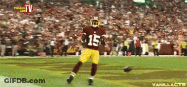 Football Player Number 15 Running On Field GIF