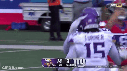 Football Player Number 15 Saluting GIF