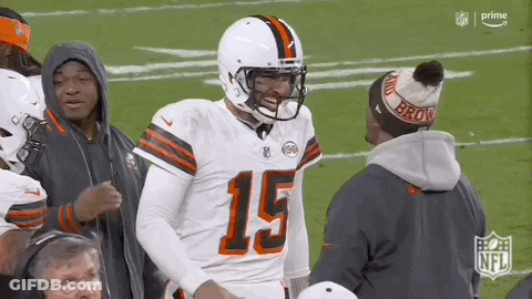 Football Player Number 15 Talking To Fan GIF