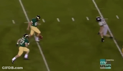 Football Player Number 16 Being Tackled GIF