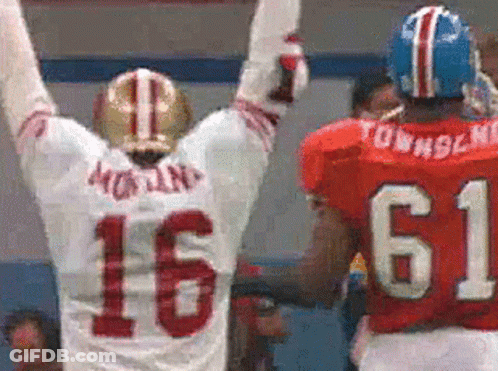 Football Player Number 16 Celebrating GIF