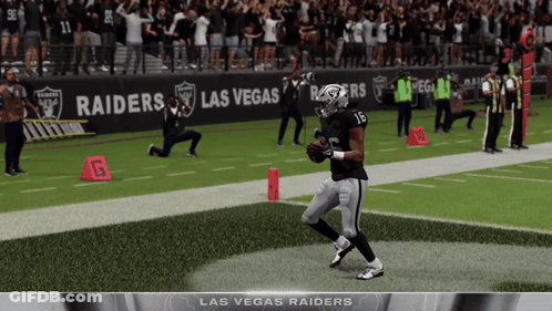 Football Player Number 16 Running On Field GIF