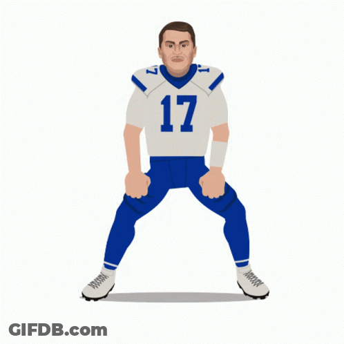 Football Player Number 17 Celebrating GIF