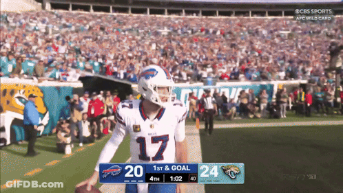 Football Player Number 17 On Field GIF
