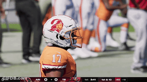 Football Player Number 17 On Field GIF
