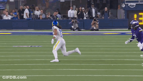 Football Player Number 17 Running On Field GIF