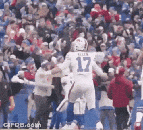 Football Player Number 17 Running On Field GIF