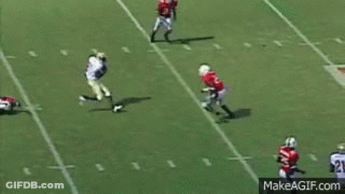Football Player Number 17 Running With Ball GIF