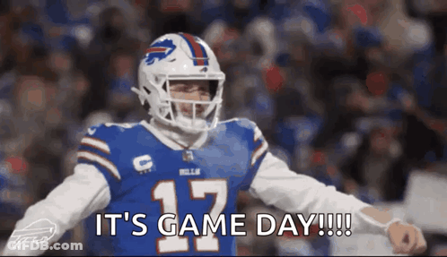 Football Player Number 17 Says It's Game Day GIF