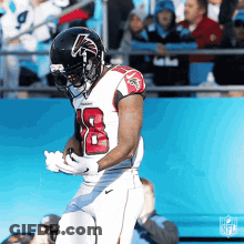 Football Player Number 18 Running With Ball GIF