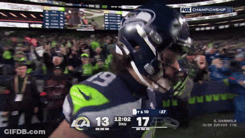 Football Player Number 19 Celebrates GIF