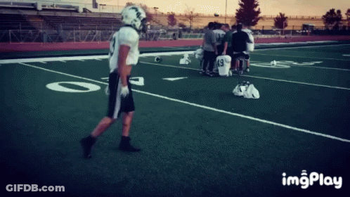 Football Player Number 19 On Field GIF