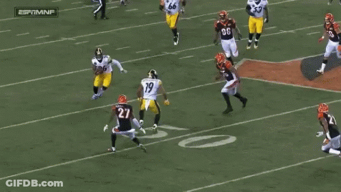 Football Player Number 19 On Field GIF