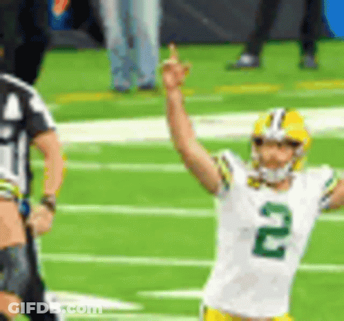 Football Player Number 2 Arm In Air GIF