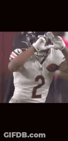 Football Player Number 2 Holding Football GIF