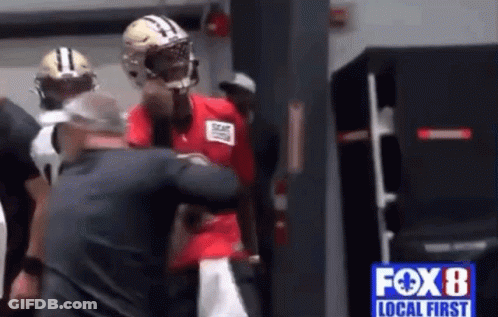 Football Player Number 2 In Front Of Fox NFL Screen GIF