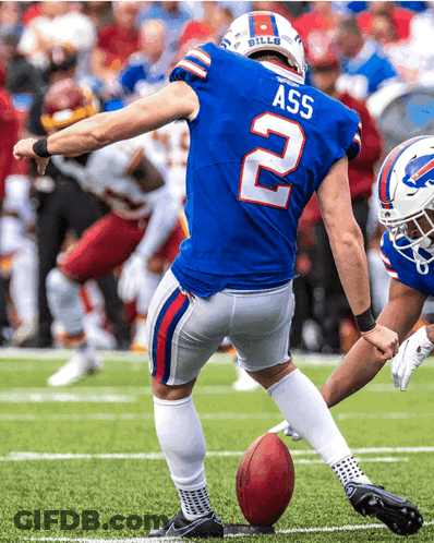 Football Player Number 2 Kicking Ball GIF
