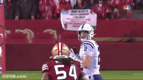Football Player Number 2 Next To Number 54 GIF