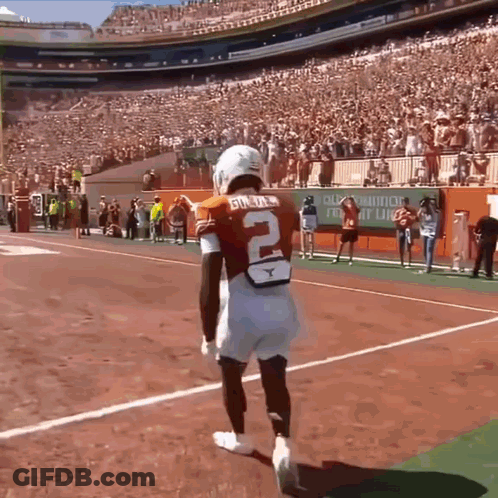Football Player Number 2 On Field GIF