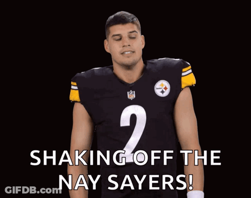 Football Player Number 2 Shaking Off Naysayers GIF