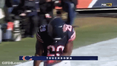 Football Player Number 20 Running On Field GIF