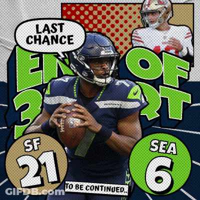 Football Player Number 21 Holding Football GIF