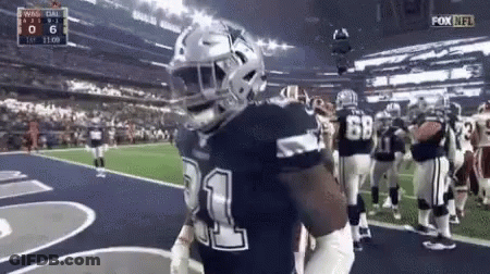 Football Player Number 21 On Field GIF