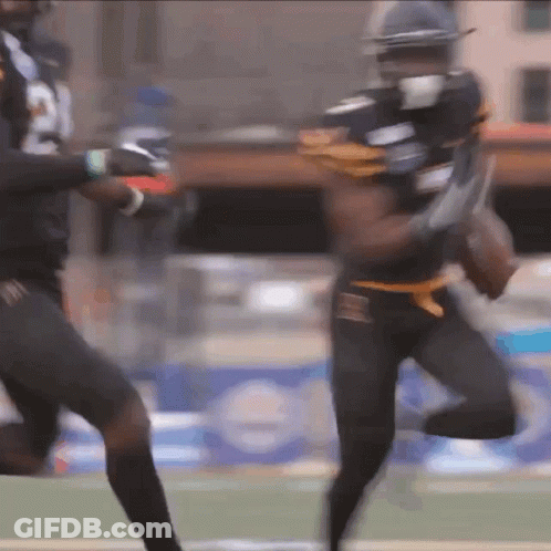 Football Player Number 21 Running GIF