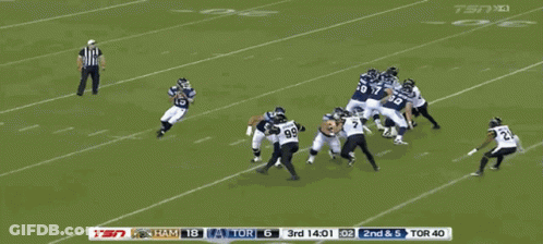 Football Player Number 21 Running GIF