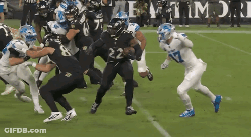Football Player Number 22 Running With Ball GIF