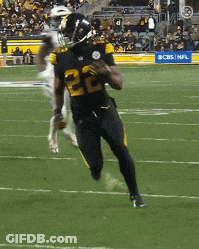 Football Player Number 22 Running With Ball GIF