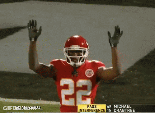 Football Player Number 22 Waving GIF