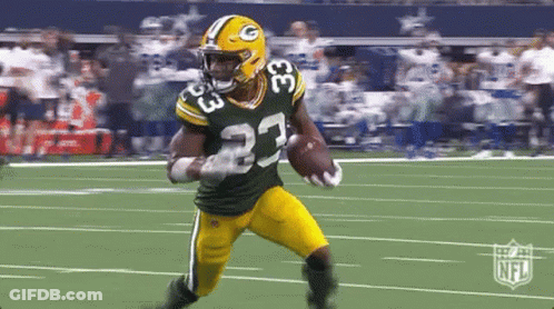 Football Player Number 23 Running With Ball GIF