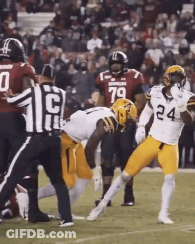 Football Player Number 24 Being Tackled GIF