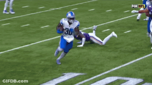 Football Player Number 24 Running GIF