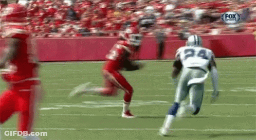 Football Player Number 24 Running GIF