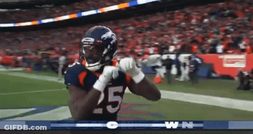 Football Player Number 25 On Field GIF
