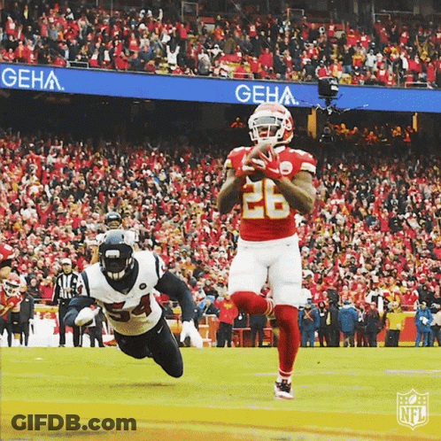 Football Player Number 26 Catching Pass GIF
