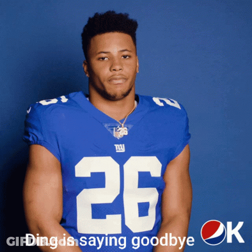 Football Player Number 26 On Blue Background GIF